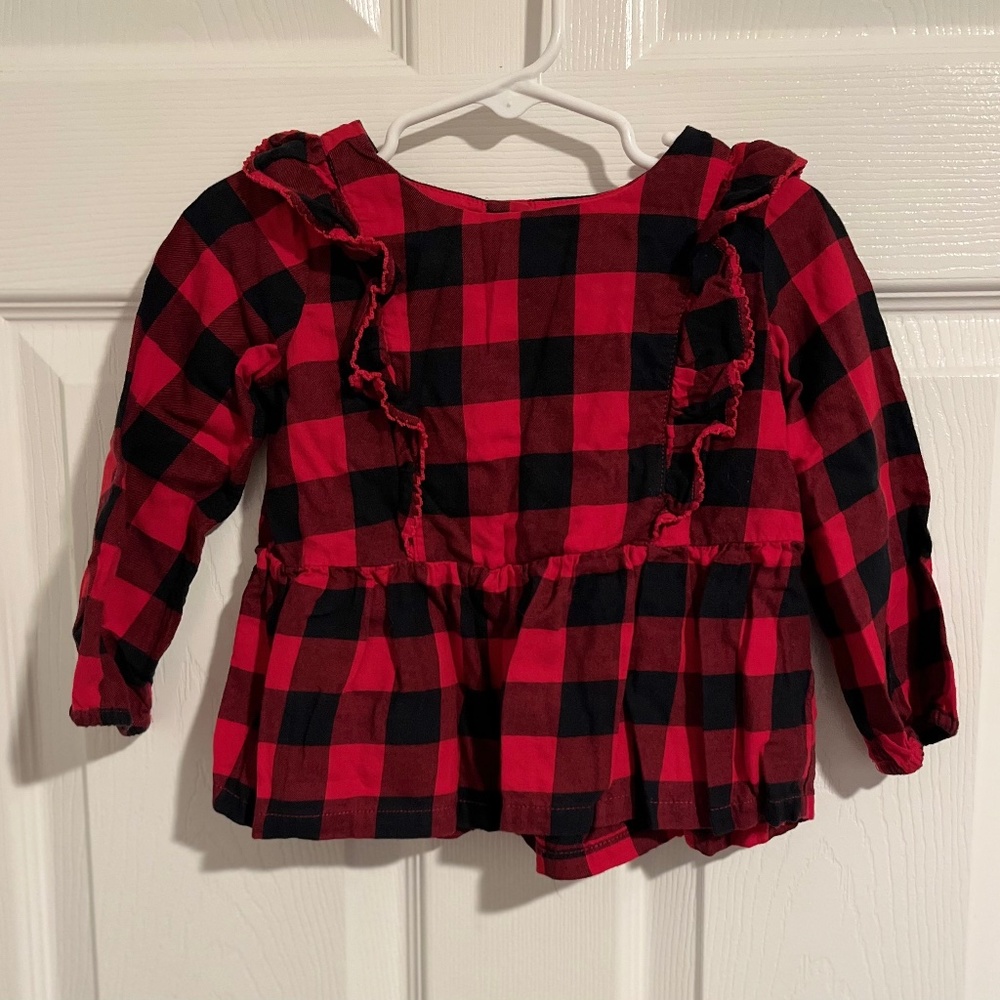 Toddler girl plaid shirt